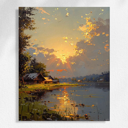 Sunset by the sea
