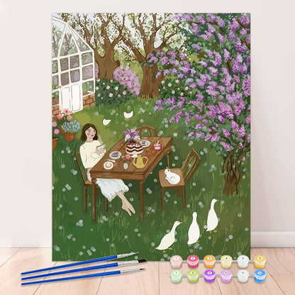 Leisure time - Garden Paint by Numbers Kits | Flower Park Landscape DIY | Paintbyart