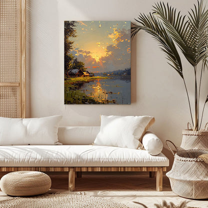Sunset by the sea