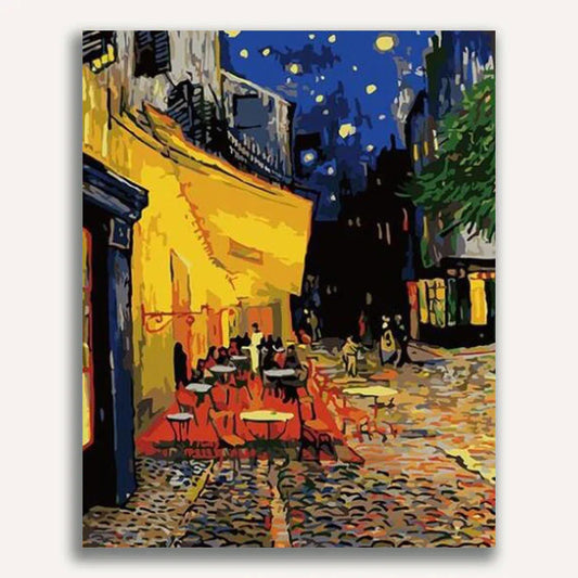 Alfresco Café at Night - Vincent van Gogh Paint by Numbers