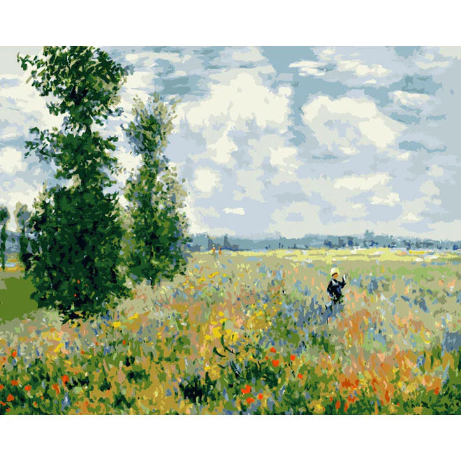 Monet-Poppy Field Paint by Numbers