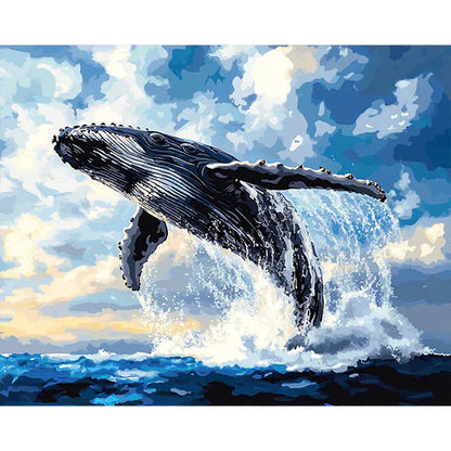 Whale Breaching the Surface Paint by Numbers