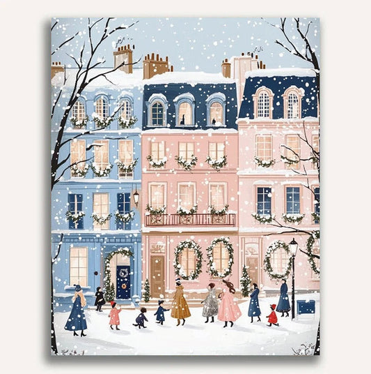 Christmas Snow Scenery Paint by Numbers #1