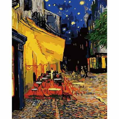 Alfresco Café at Night - Vincent van Gogh Paint by Numbers