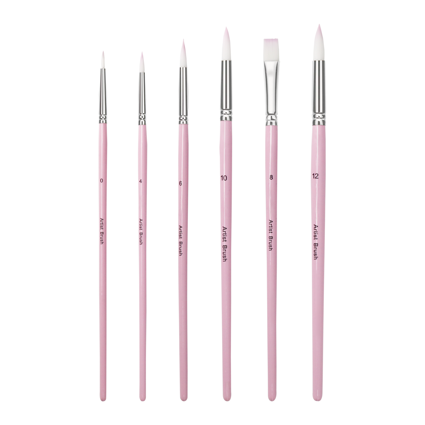 Pink 6pcs Paint Brushes