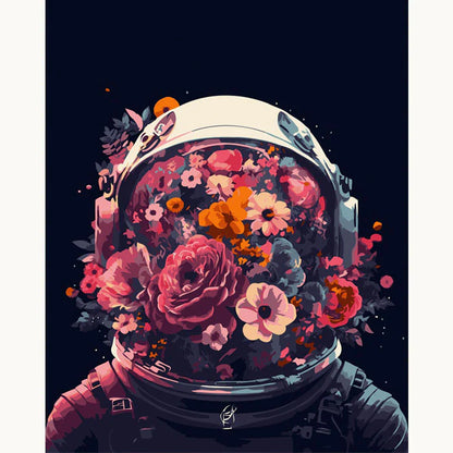 Flower Astronaut Paint By Numbers