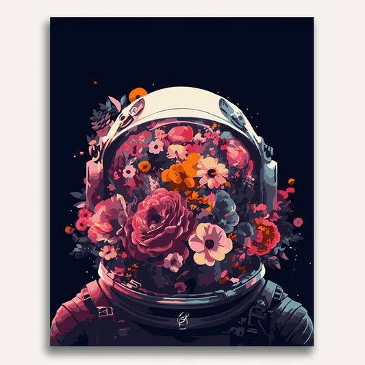 Flower Astronaut Paint By Numbers