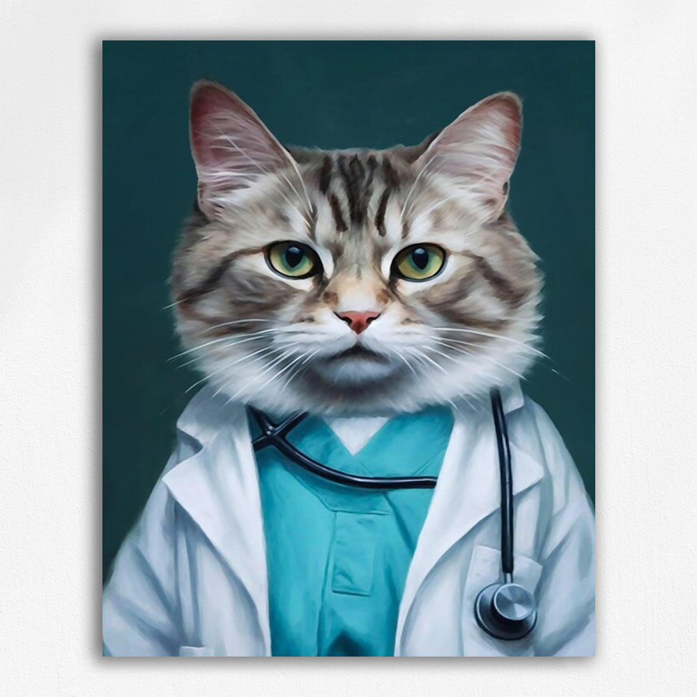 Custom Medical Doctor Pet Portrait-Custom Pet Portrait