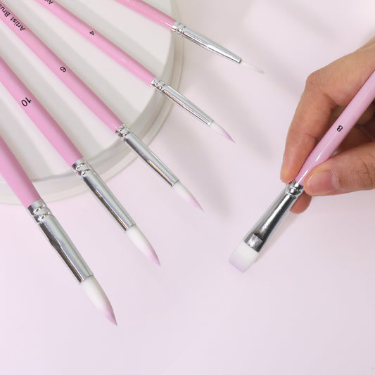 Pink 6pcs Paint Brushes