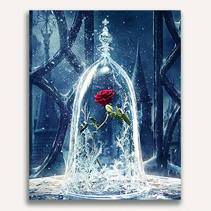 The Enchanted Rose Paint by Numbers