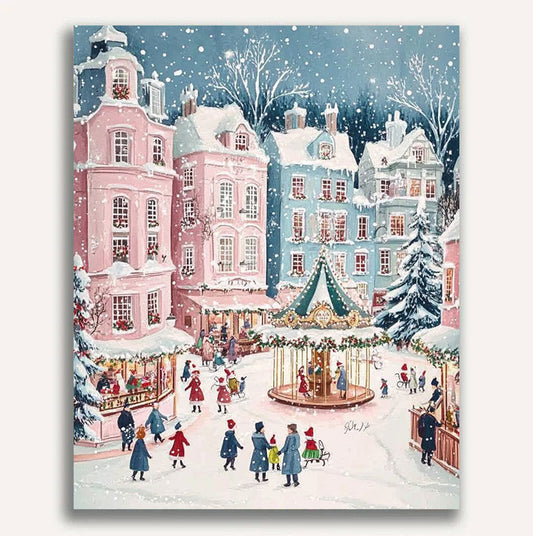 Christmas Snow Scenery Paint by Numbers #13