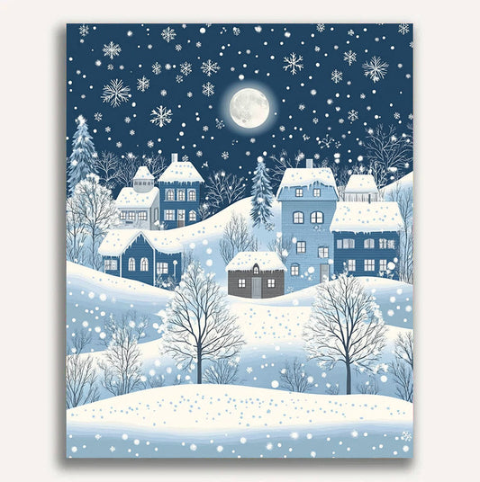 Christmas Snow Scenery Paint by Numbers #14