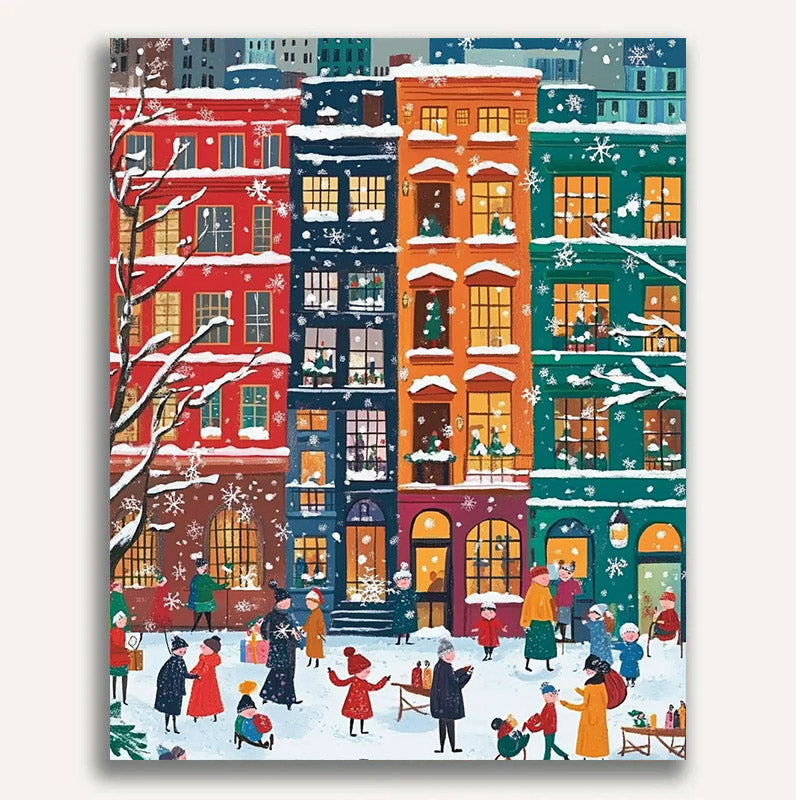 Christmas Snow Scenery Paint by Numbers #16