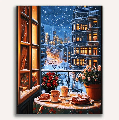 Christmas Snow Scenery Paint by Numbers #19