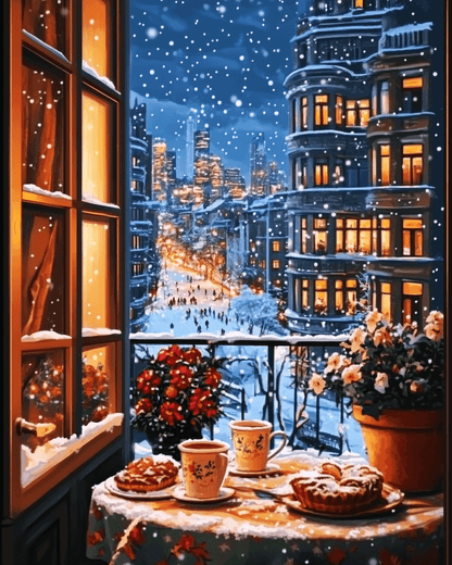 Christmas Snow Scenery Paint by Numbers #19