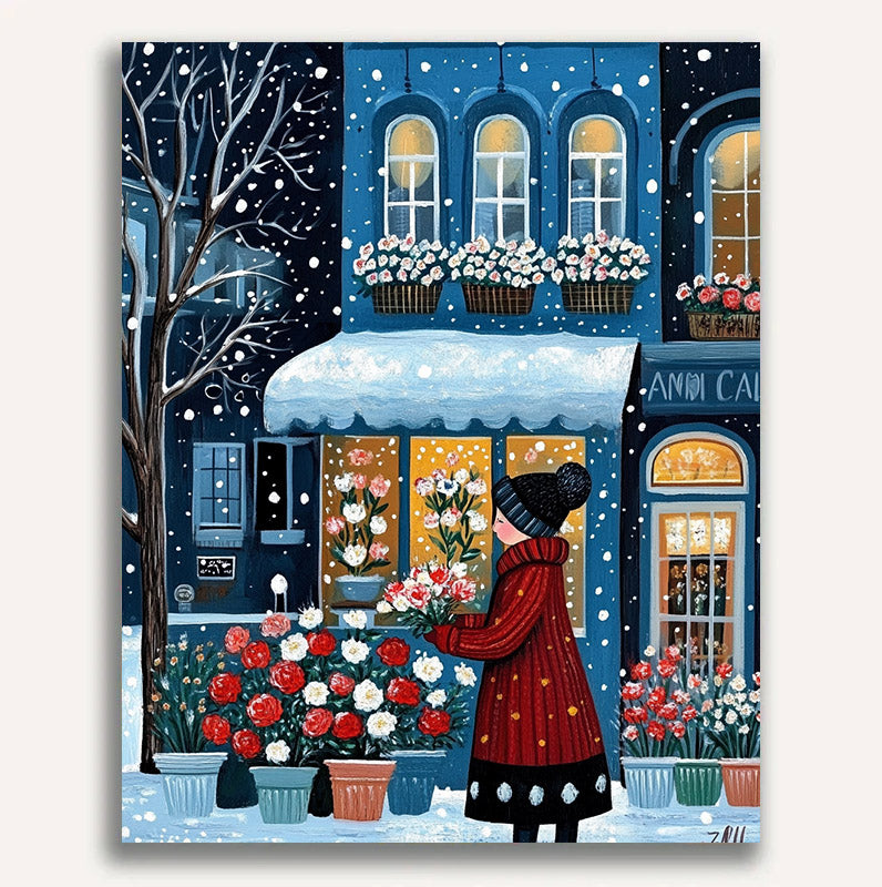 Christmas Snow Scenery Paint by Numbers #4