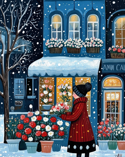 Christmas Snow Scenery Paint by Numbers #4