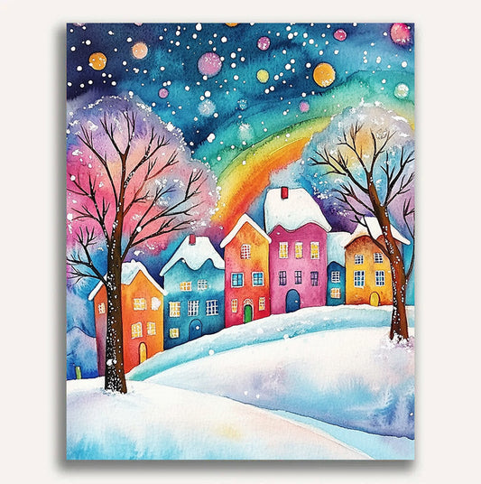 Christmas Snow Scenery Paint by Numbers #5