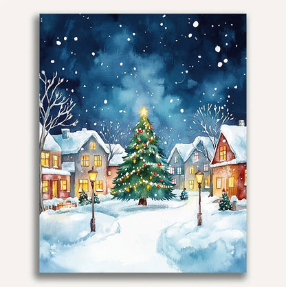 Christmas Snow Scenery Paint by Numbers #8