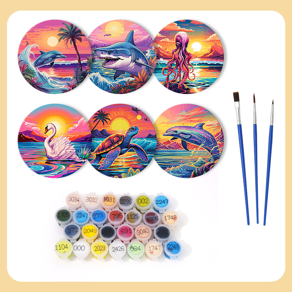 Paint by Numbers Coasters #5