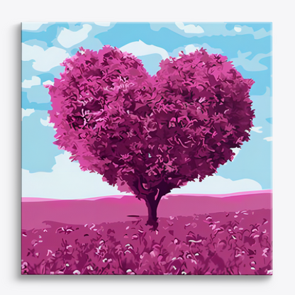 Heart Of Tree Mini Paint by Numbers  (8"x8" / 20x20cm）