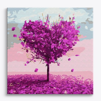 Tree Flower Mini Paint by Numbers  (8"x8" / 20x20cm）