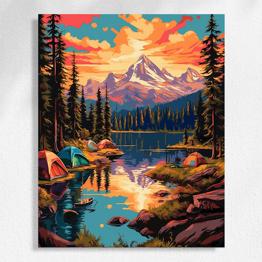 Landscape Camping Dreams paint by numbers