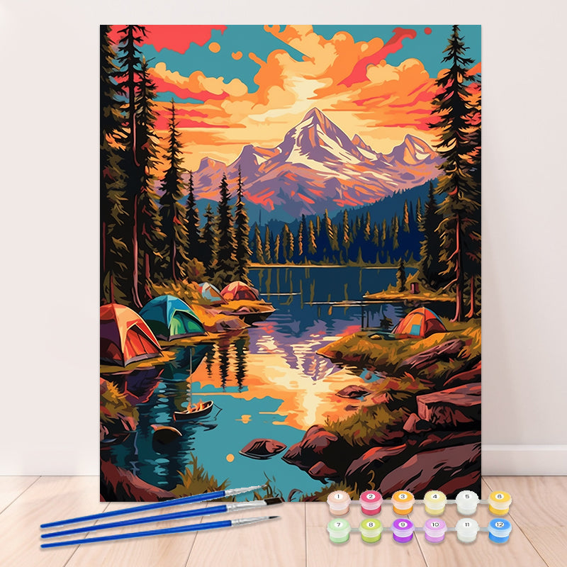 Landscape Camping Dreams paint by numbers