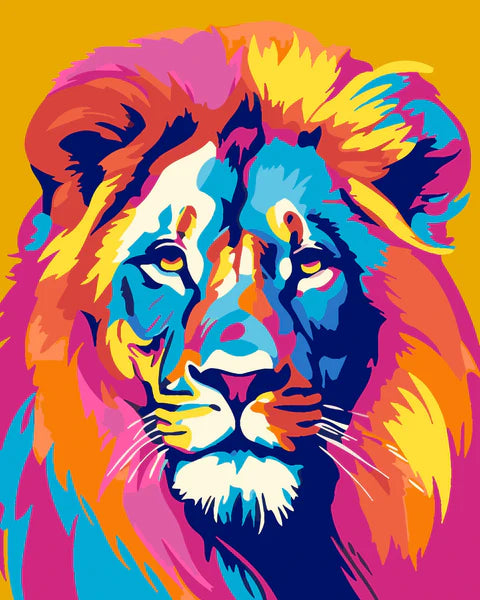 abstract lion