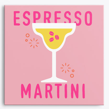 Espresso Martini Mini Paint by Numbers (8"x8" / 20x20cm）