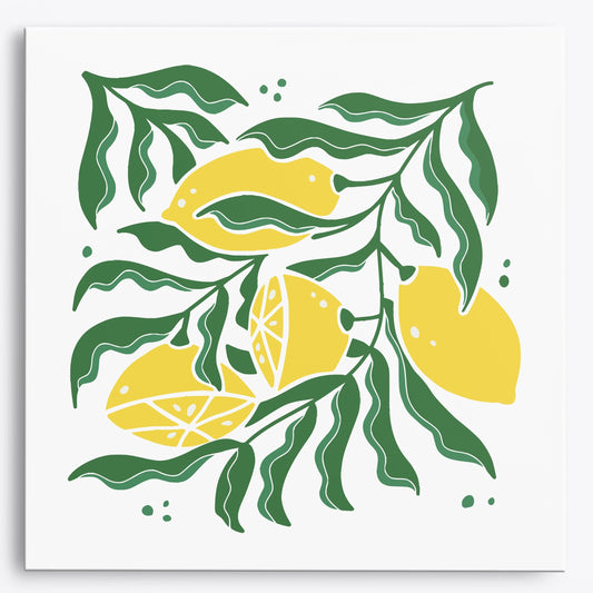 Lemon Zest Mini Paint by Numbers (8"x8" / 20x20cm）