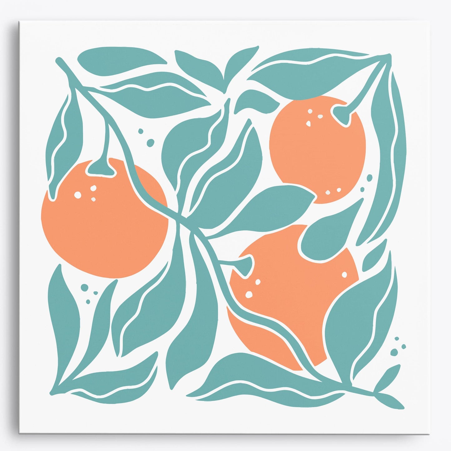 Citrus Breeze Mini Paint by Numbers (8"x8" / 20x20cm）