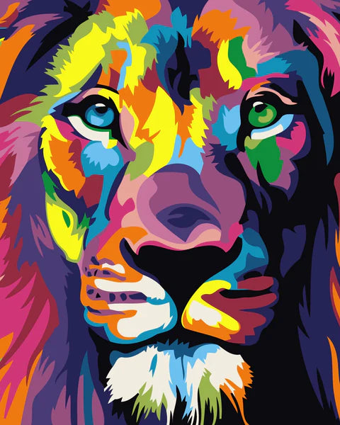 colorful lion