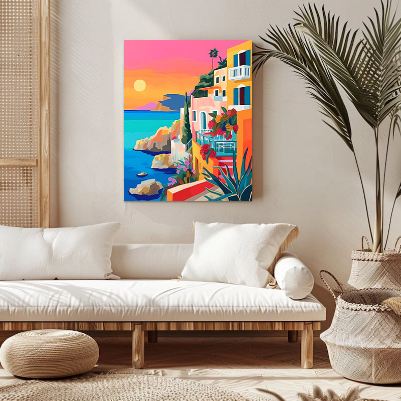 "Colorful City" Paint by Numbers #4