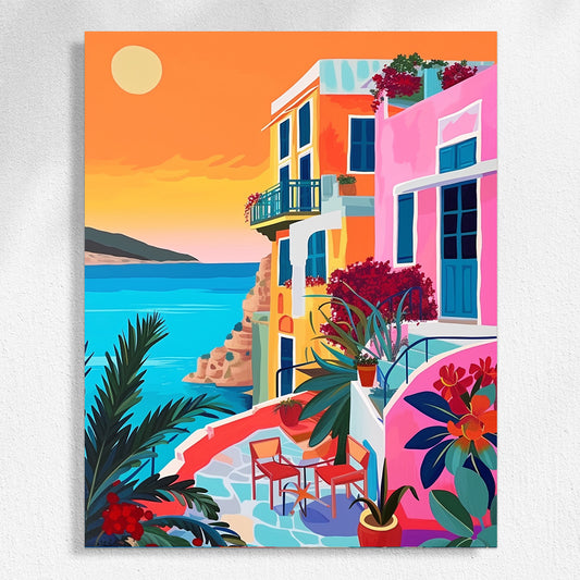 "Colorful City" Paint by Numbers #5