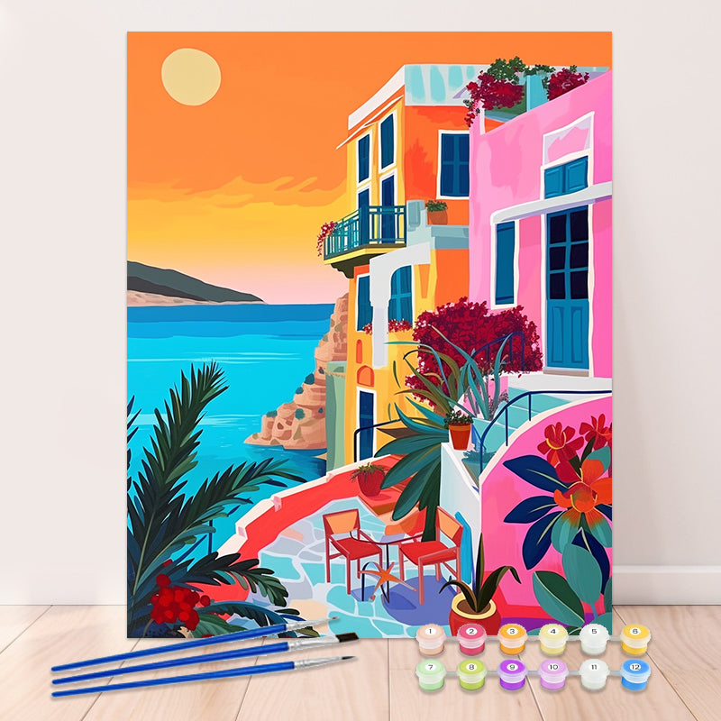 "Colorful City" Paint by Numbers #5