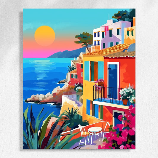 "Colorful City" Paint by Numbers #6