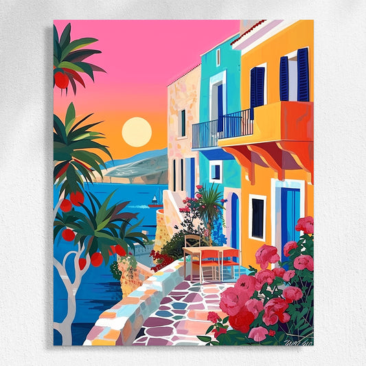 "Colorful City" Paint by Numbers #7