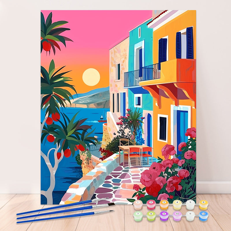 "Colorful City" Paint by Numbers #7