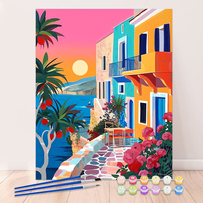 "Colorful City" Paint by Numbers #7
