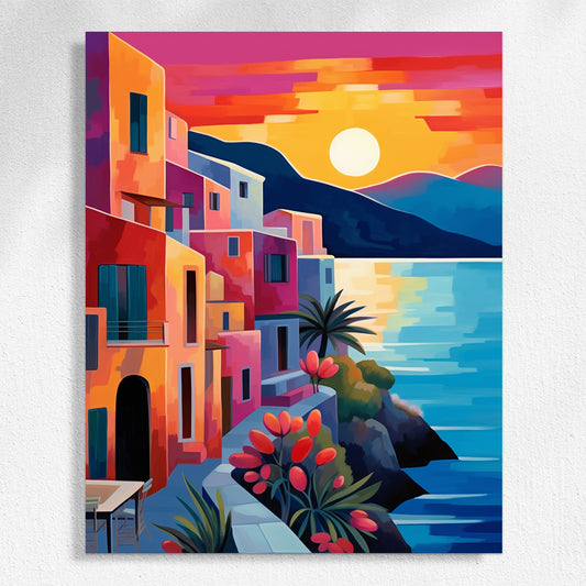 "Colorful City" Paint by Numbers #10