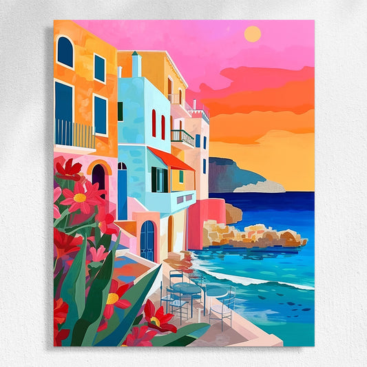 "Colorful City" Paint by Numbers #12