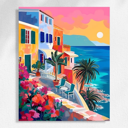 "Colorful City" Paint by Numbers #20