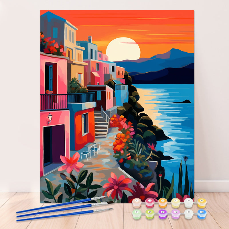 "Colorful City" Paint by Numbers #15