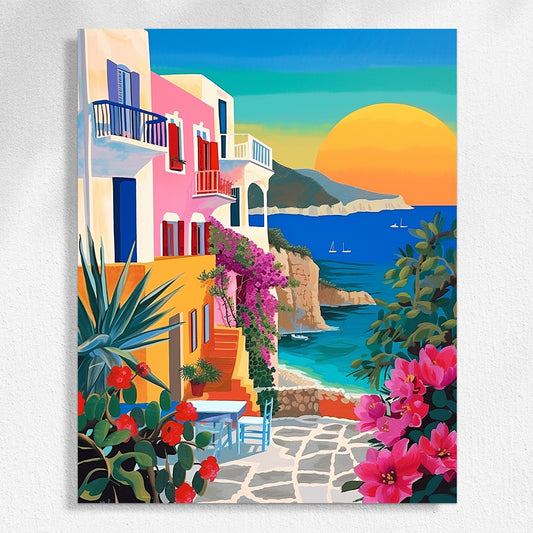 "Colorful City" Paint by Numbers #18