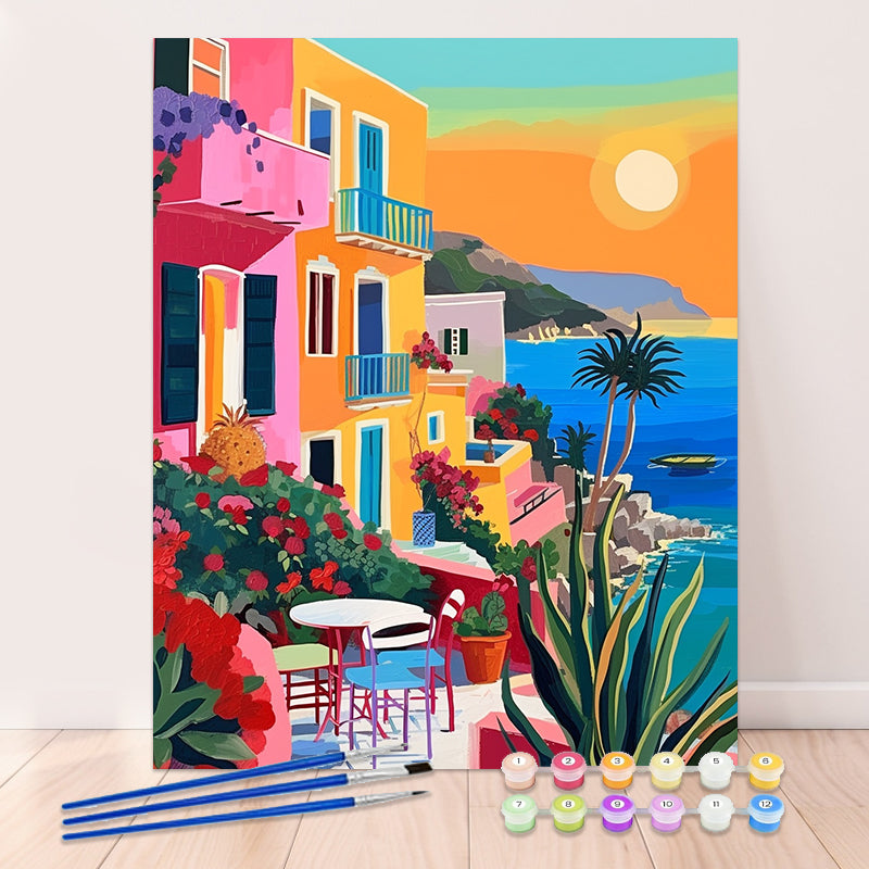 "Colorful City" Paint by Numbers #19