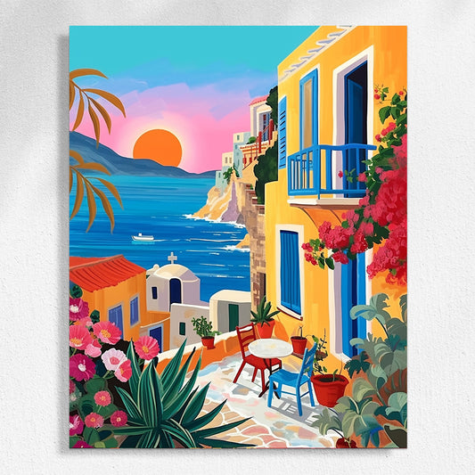 "Colorful City" Paint by Numbers #3