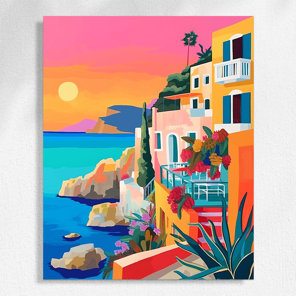 "Colorful City" Paint by Numbers #4