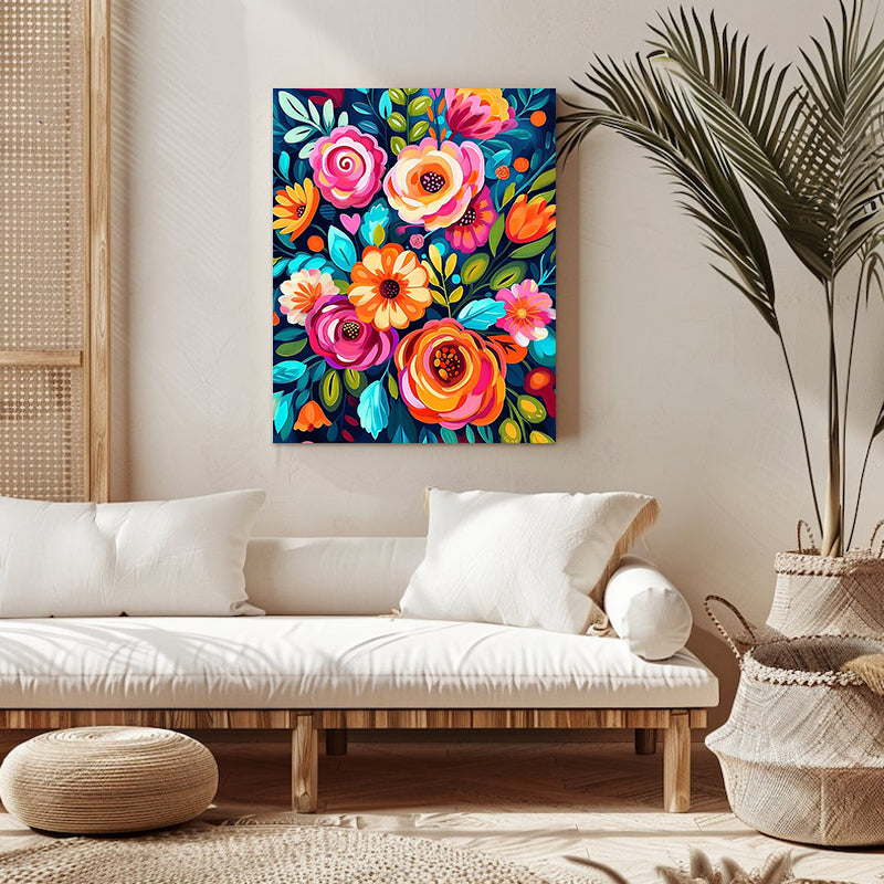 "Colorful Flowers" Paint by Numbers #8