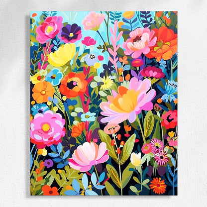 "Colorful Flowers" Paint by Numbers #9